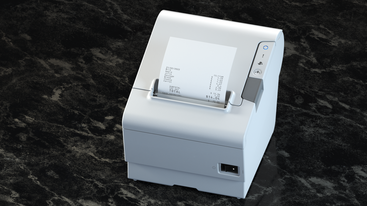 3D model Compact POS Thermal Receipt Printer