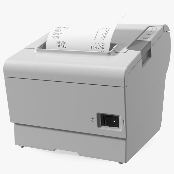 3D model Compact POS Thermal Receipt Printer