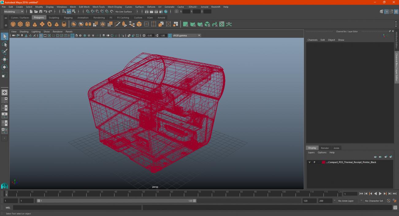 3D model Compact POS Thermal Receipt Printer