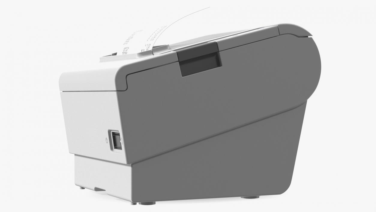 3D model Compact POS Thermal Receipt Printer