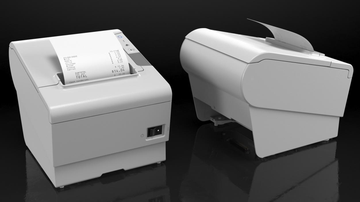 3D model Compact POS Thermal Receipt Printer