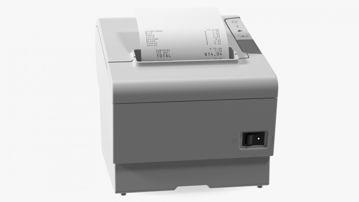 3D model Compact POS Thermal Receipt Printer