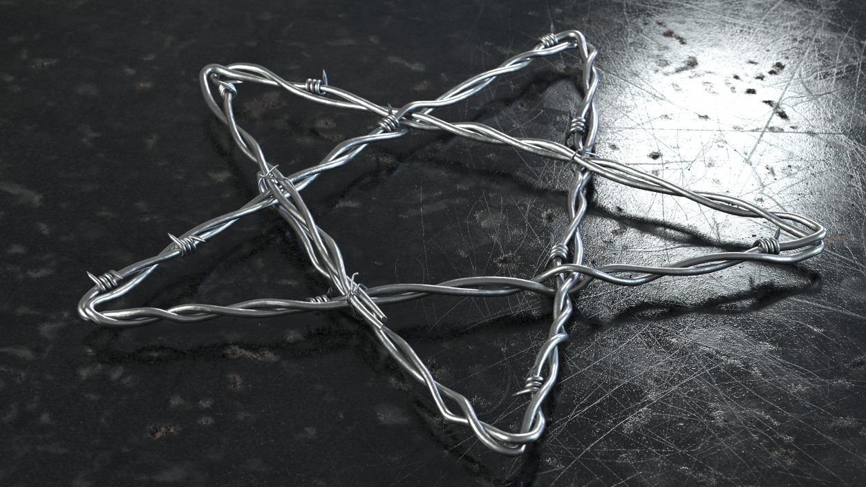 3D Barbed Wire Star