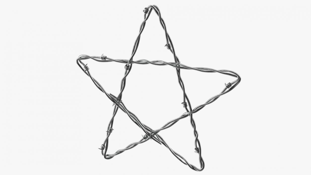 3D Barbed Wire Star