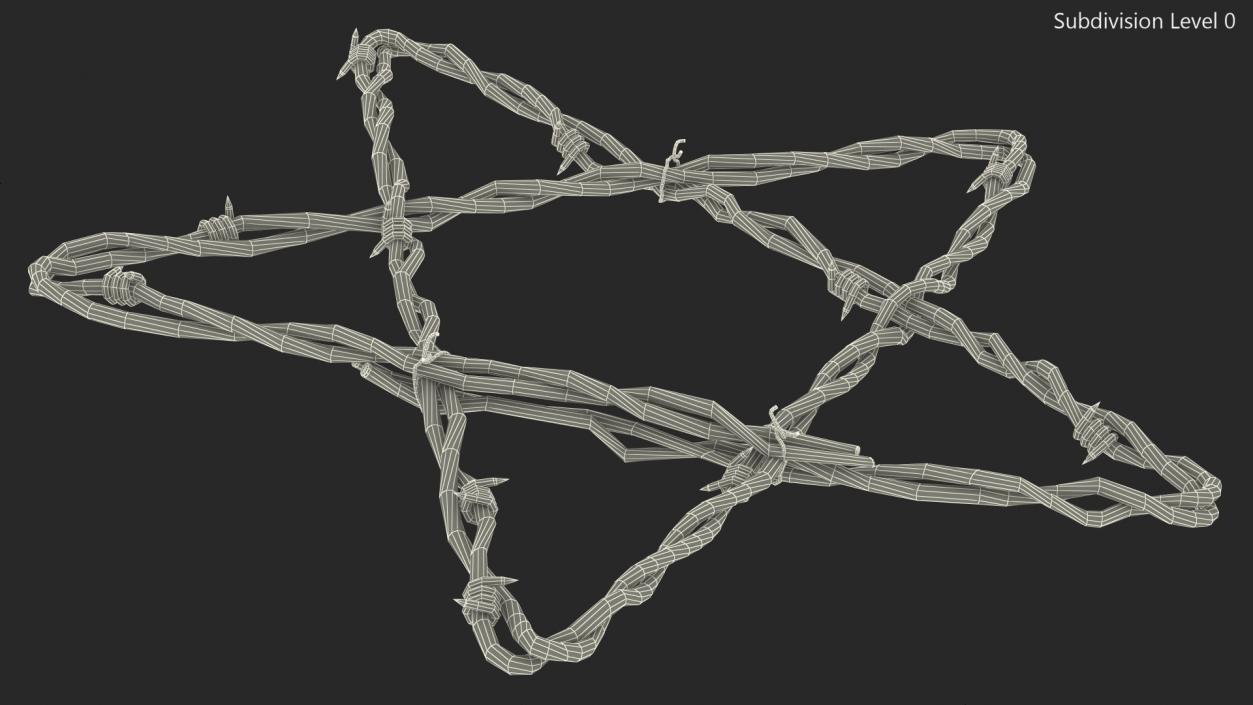 3D Barbed Wire Star