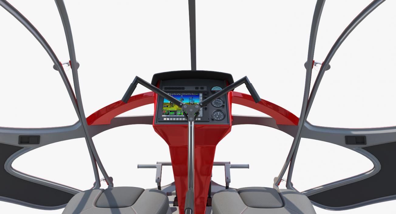 Sport Helicopter Cicare 8 Rigged 3D