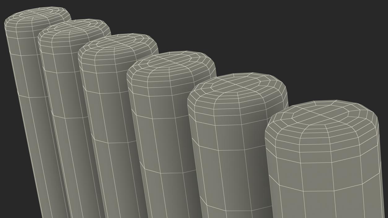 Culture Tubes with Screw Cap and Round Bottom Set 3D model