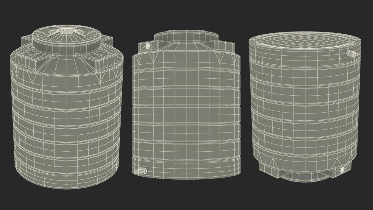 3D model Big Plastic Water Storage Tank