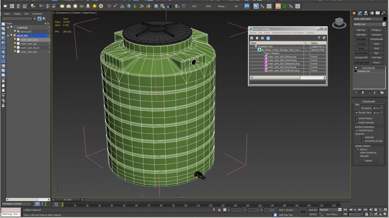 3D model Big Plastic Water Storage Tank