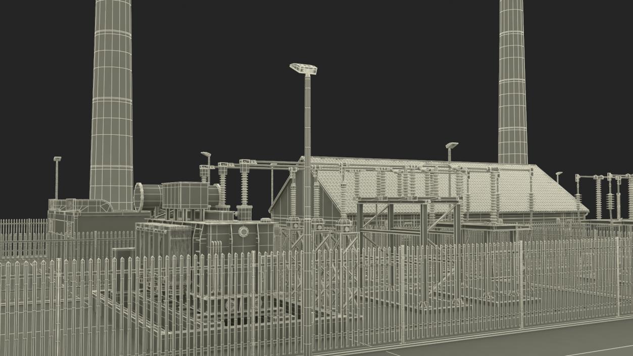 3D model Wind Farm Substation