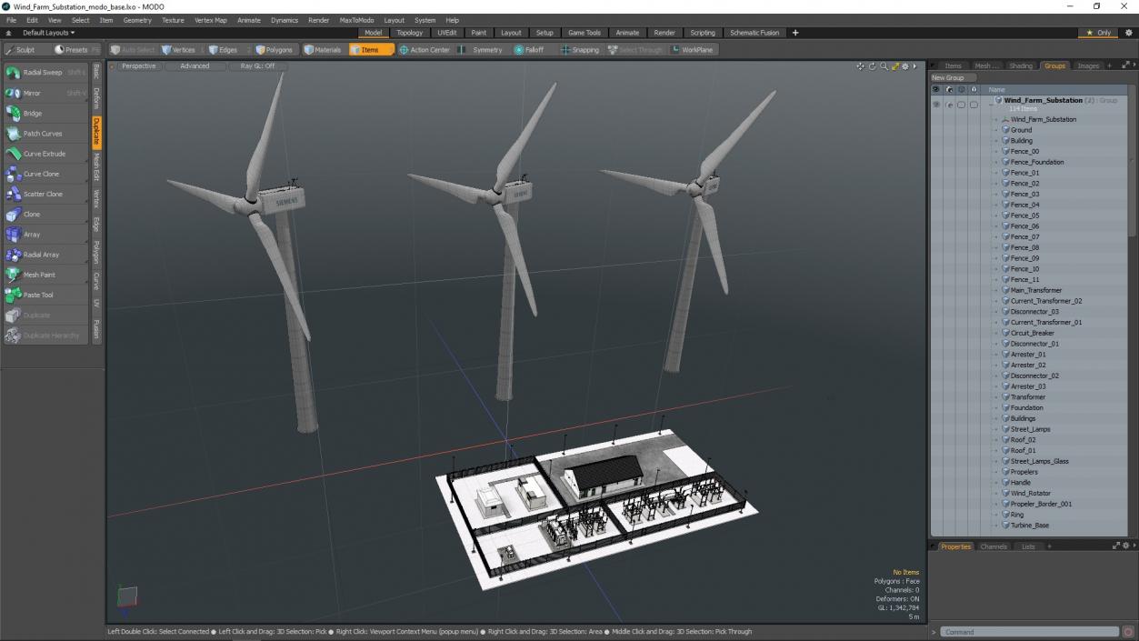 3D model Wind Farm Substation