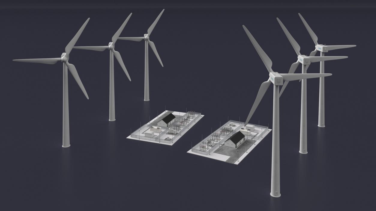 3D model Wind Farm Substation