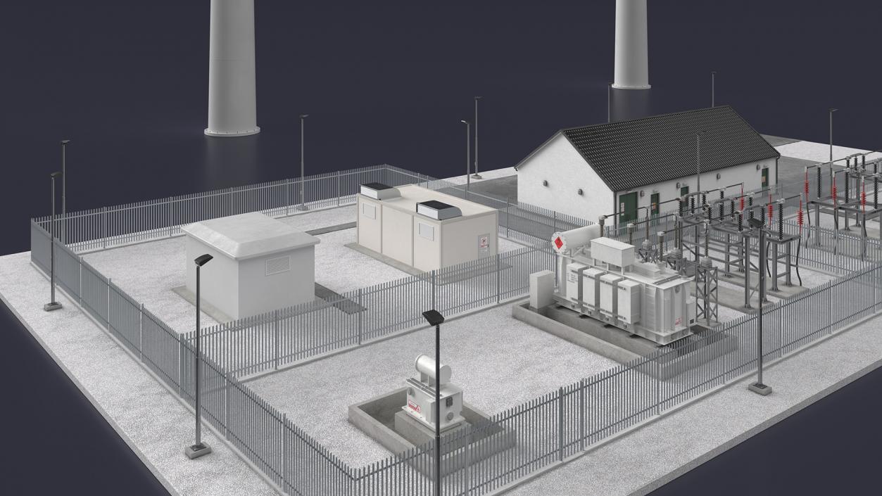 3D model Wind Farm Substation