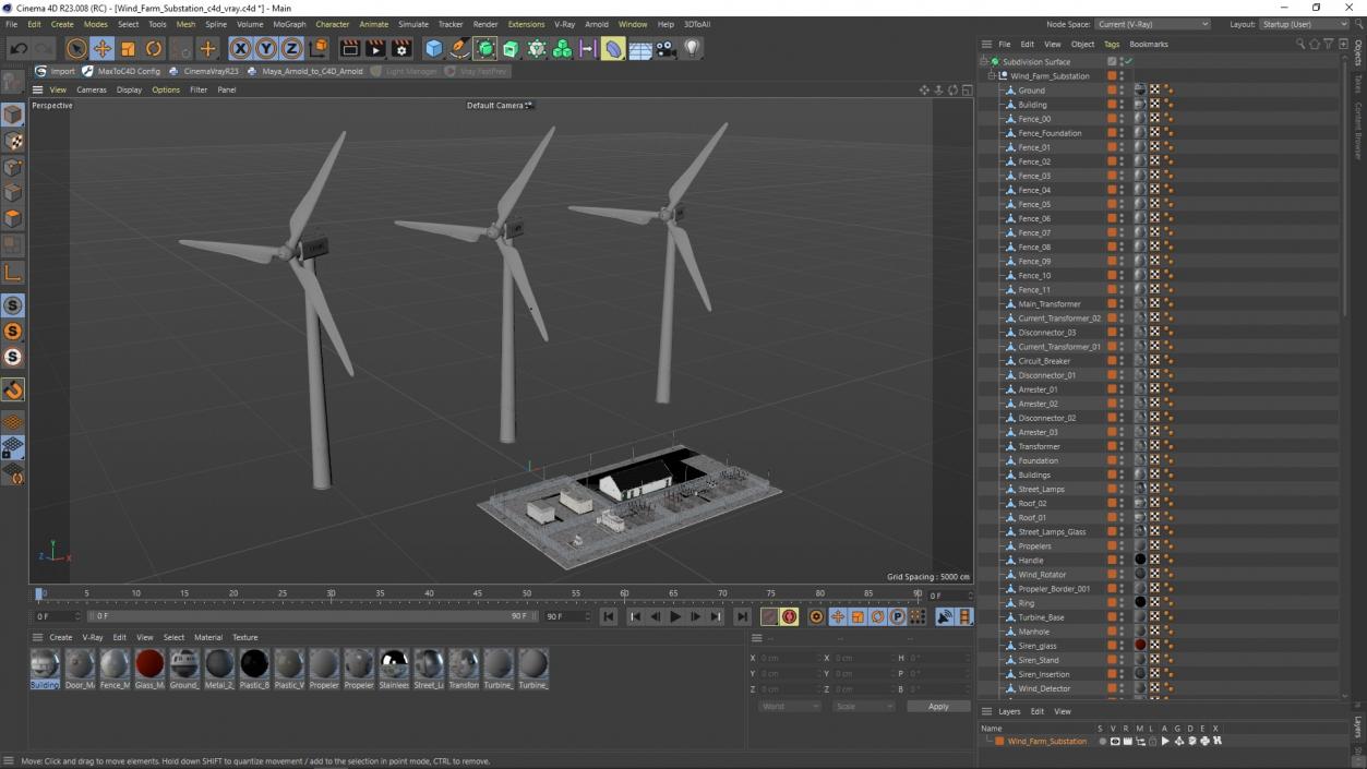 3D model Wind Farm Substation