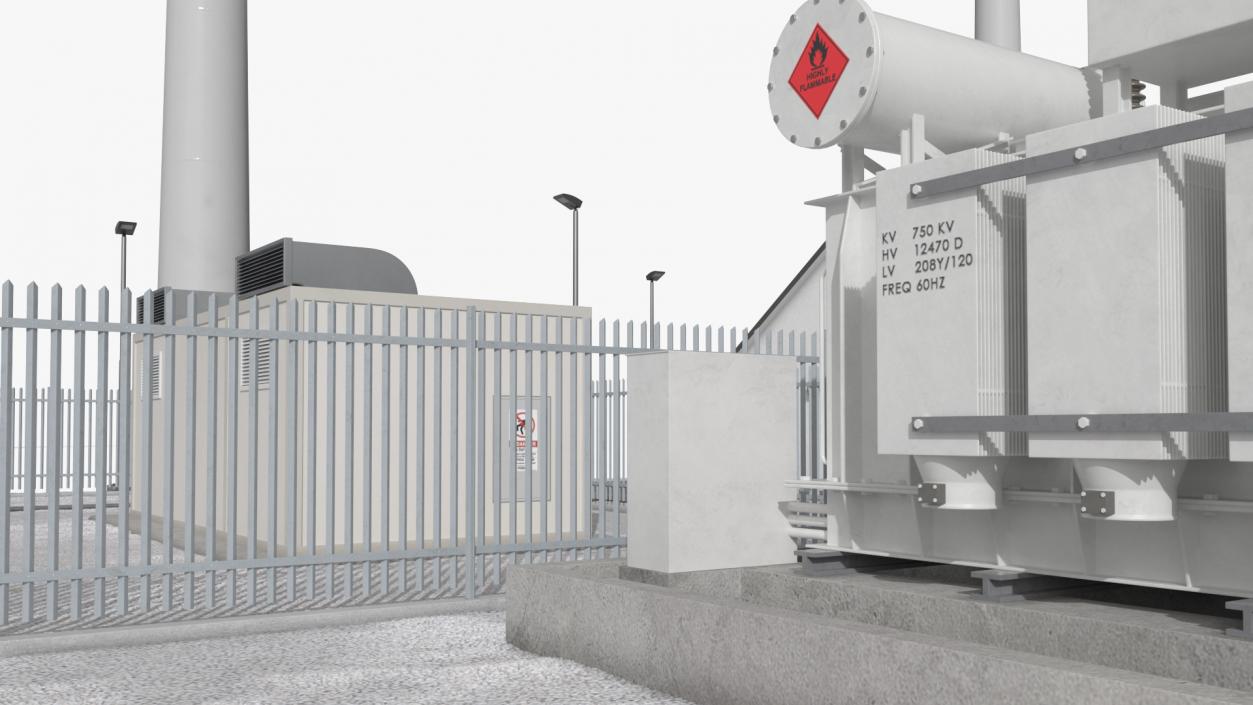 3D model Wind Farm Substation