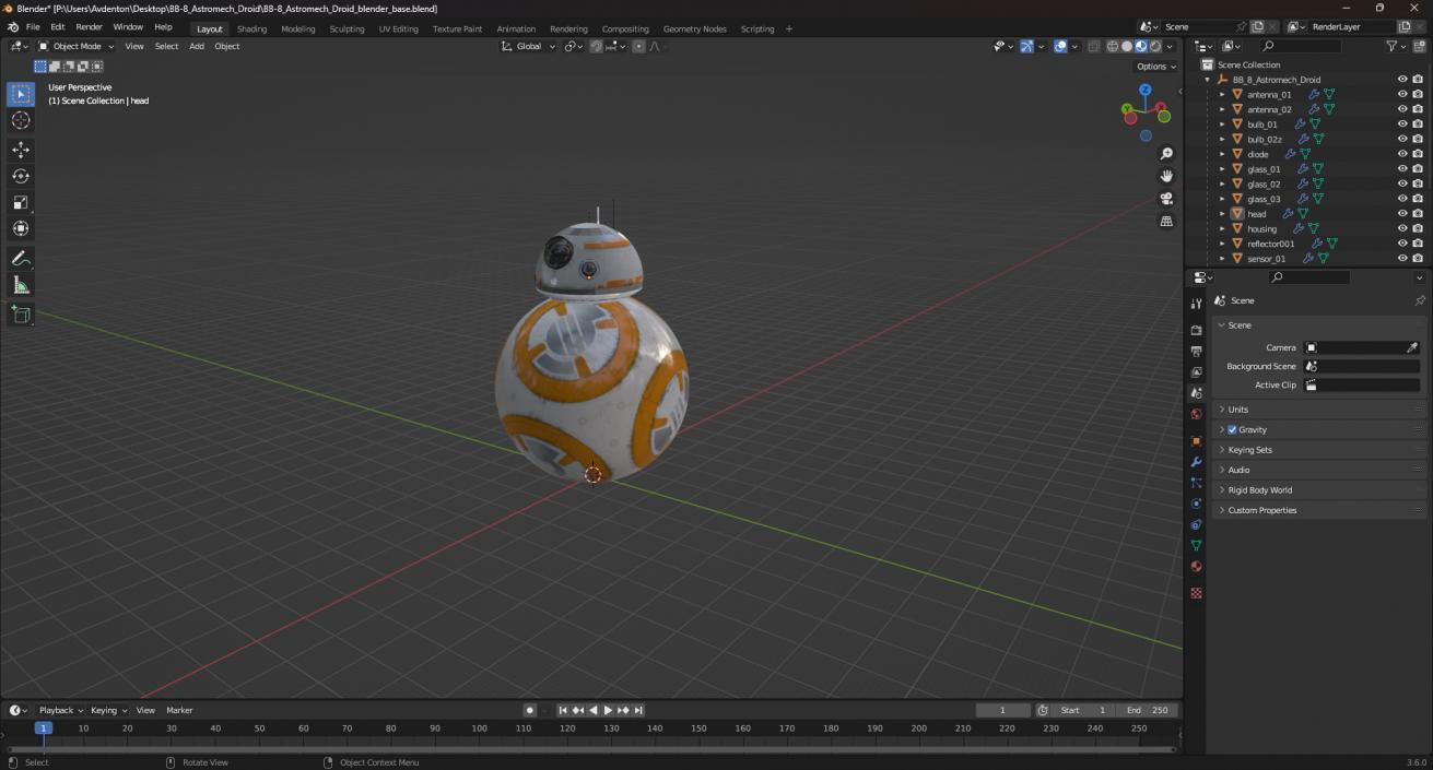 3D model BB-8 Astromech Droid