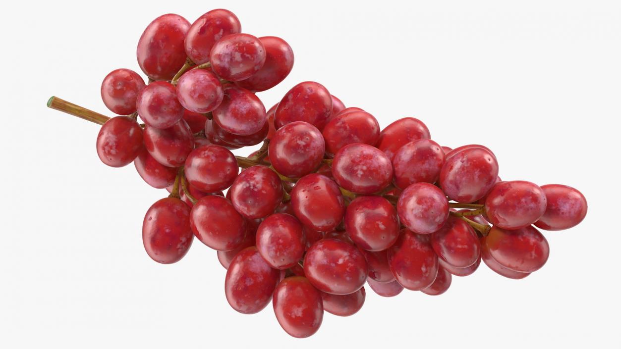 Cluster of Pink Grapes 3D