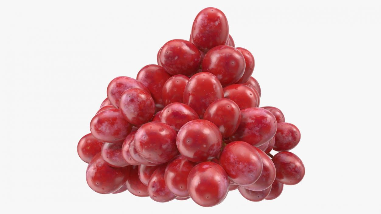 Cluster of Pink Grapes 3D