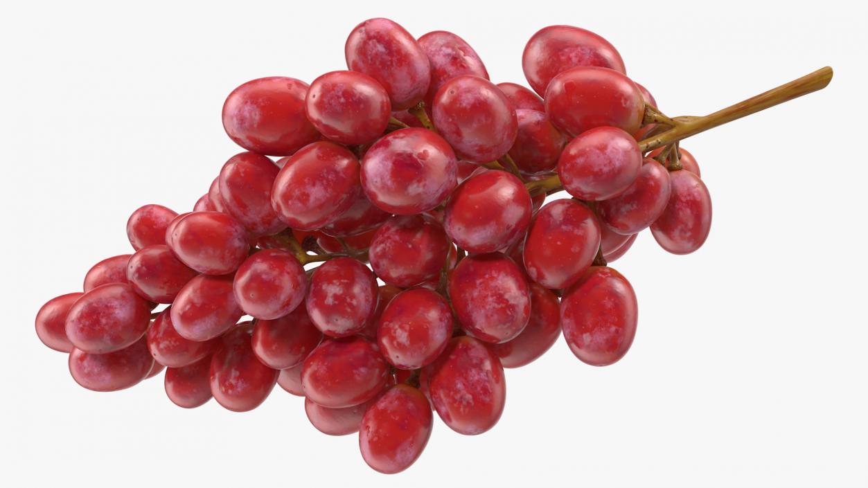 Cluster of Pink Grapes 3D