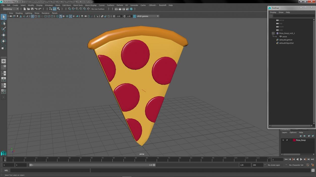 3D Pizza Emoji