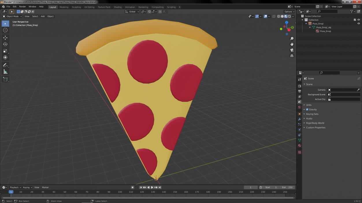 3D Pizza Emoji