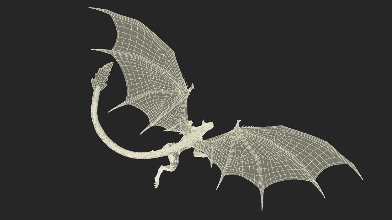 Fantasy Dragon Creature Rigged for Cinema 4D 3D model