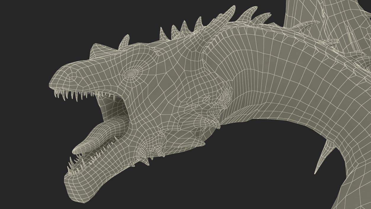 Fantasy Dragon Creature Rigged for Cinema 4D 3D model