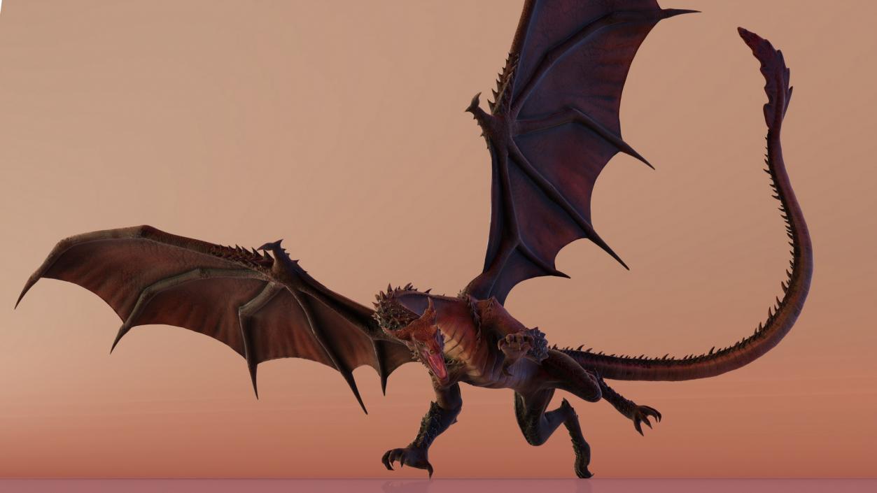 Fantasy Dragon Creature Rigged for Cinema 4D 3D model