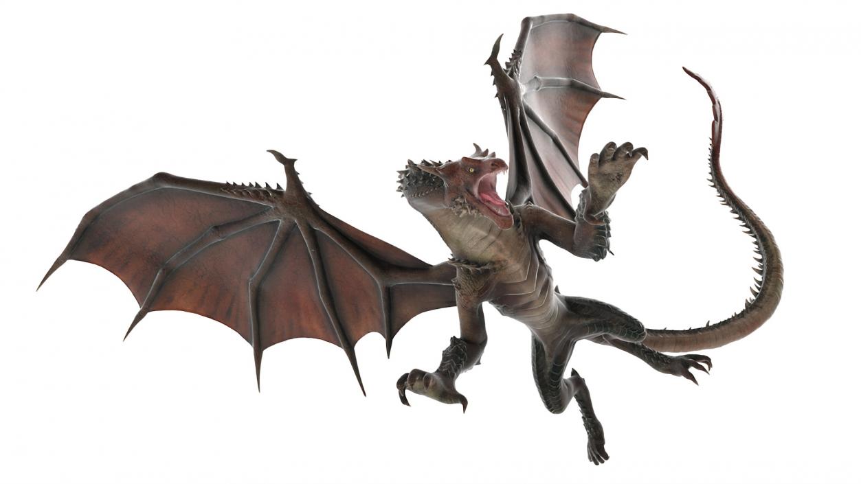 Fantasy Dragon Creature Rigged for Cinema 4D 3D model