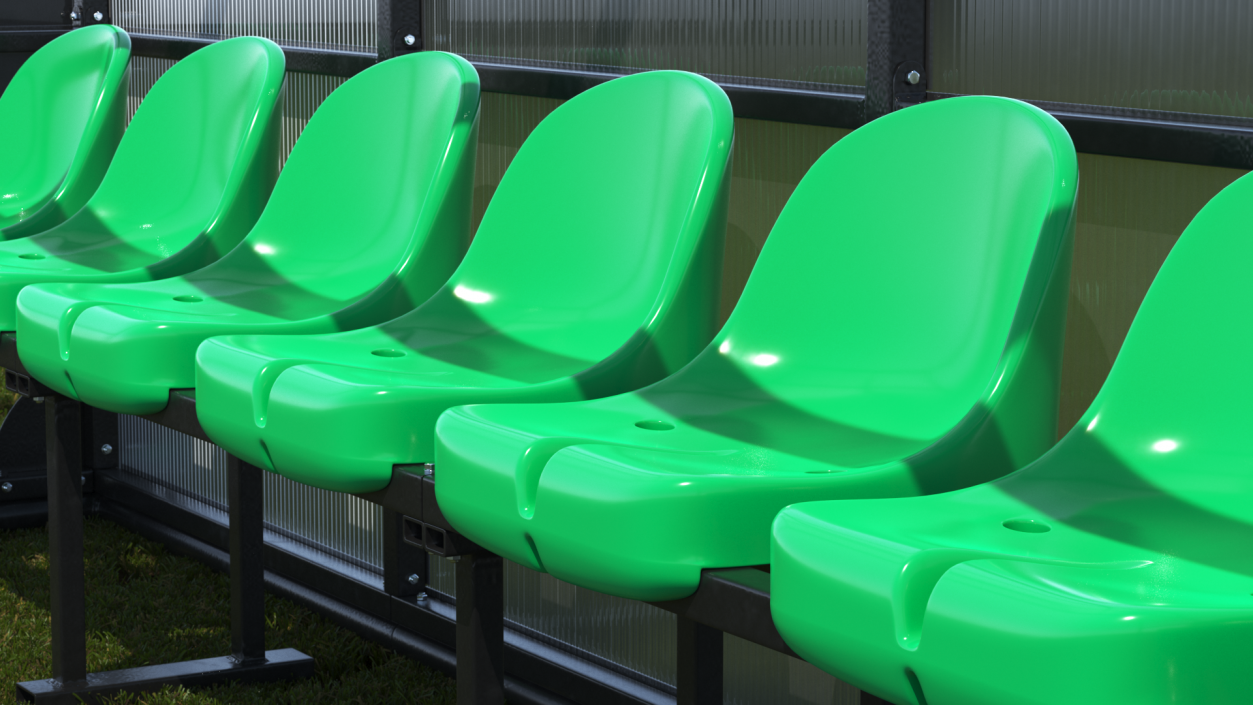 3D Green Stadium Seat model