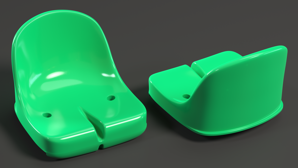 3D Green Stadium Seat model