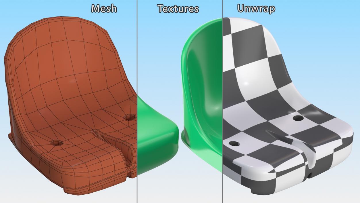 3D Green Stadium Seat model