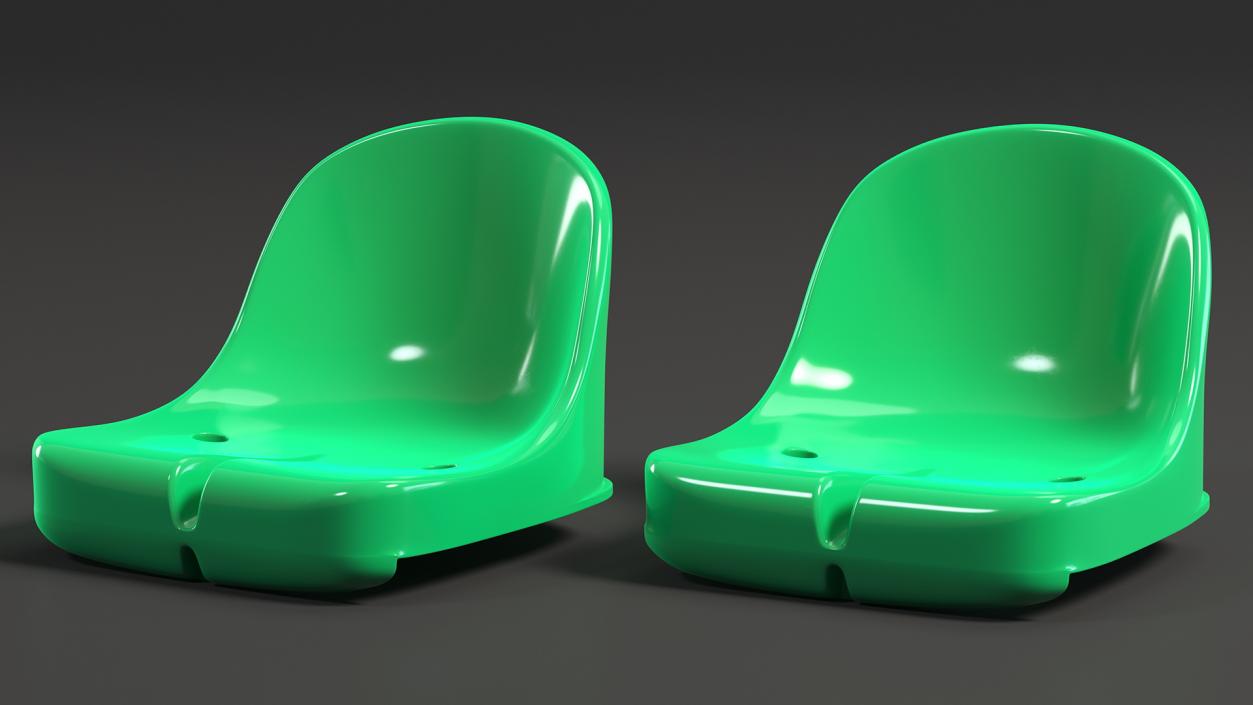 3D Green Stadium Seat model