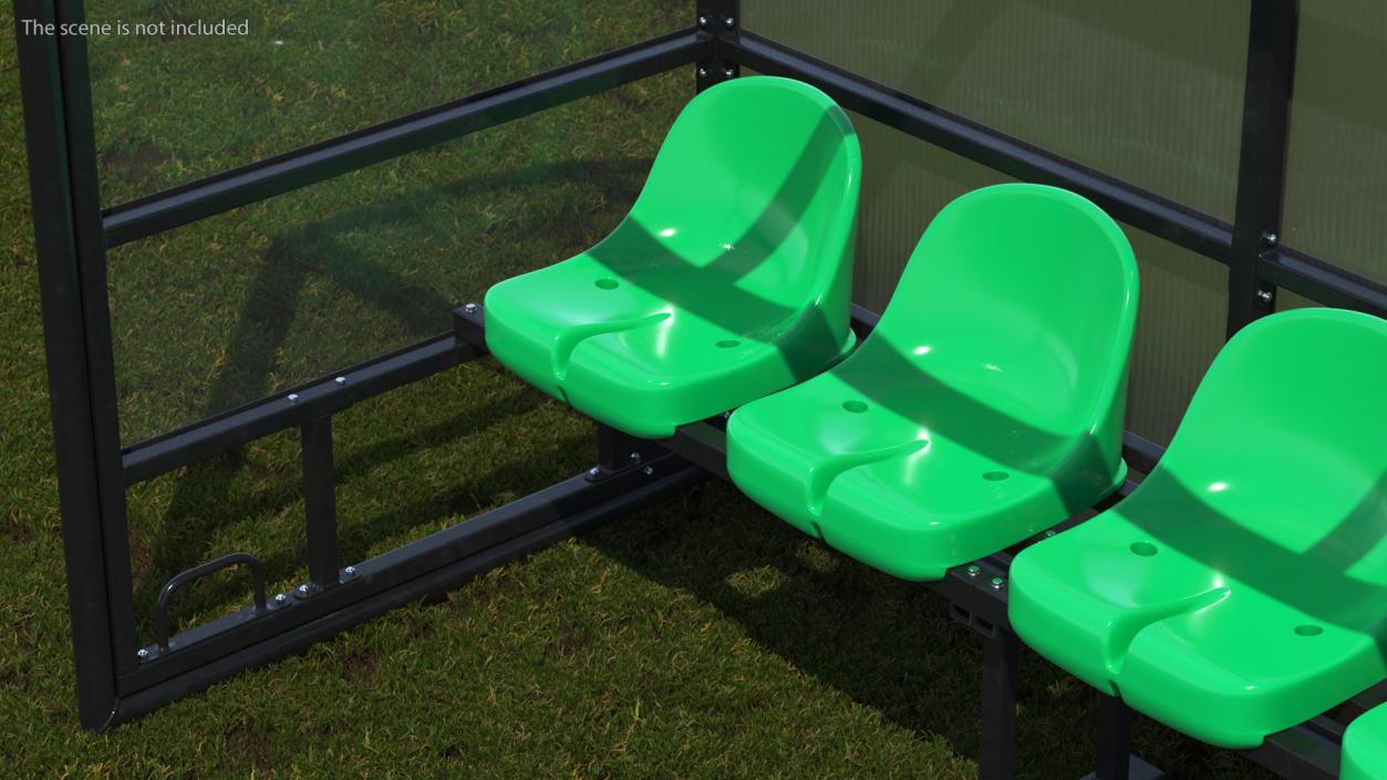 3D Green Stadium Seat model