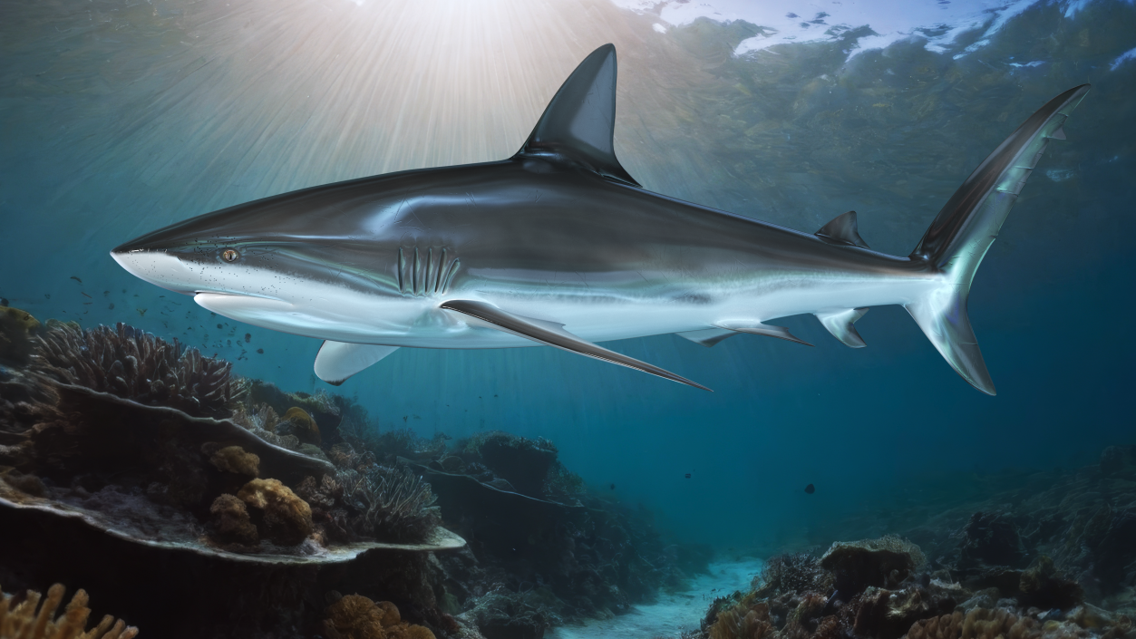 3D Realistic Dusky Shark