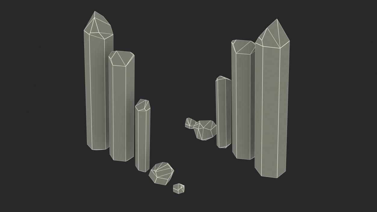 3D model Different Types of Quartz