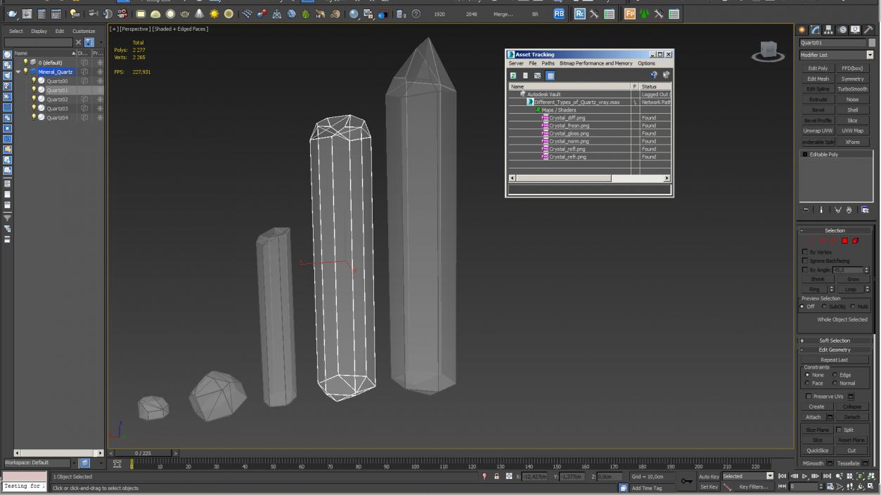 3D model Different Types of Quartz