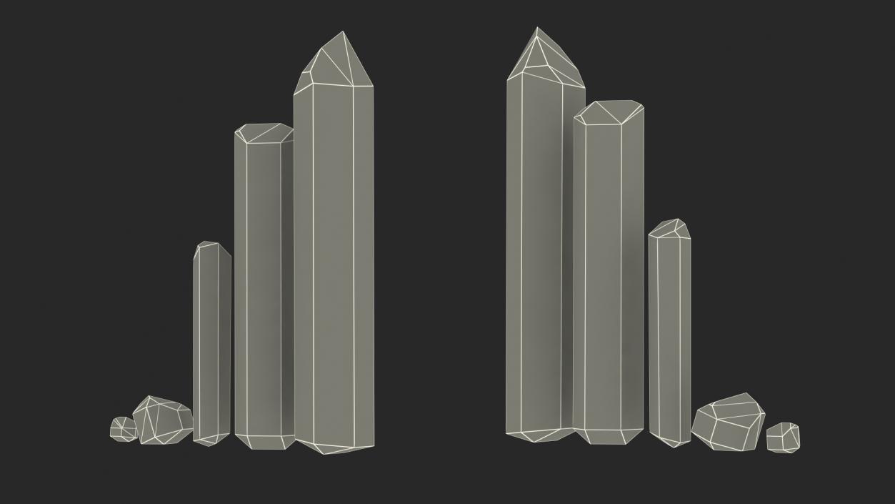 3D model Different Types of Quartz