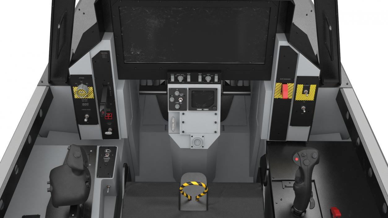 3D F-35 Fighter Cockpit Simulator Turned Off 2 model