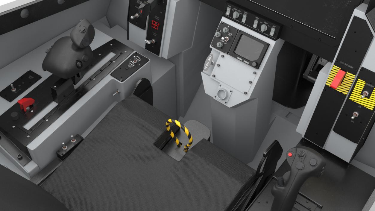 3D F-35 Fighter Cockpit Simulator Turned Off 2 model