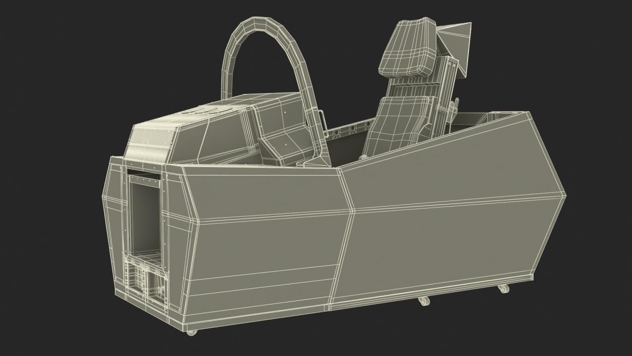 3D F-35 Fighter Cockpit Simulator Turned Off 2 model