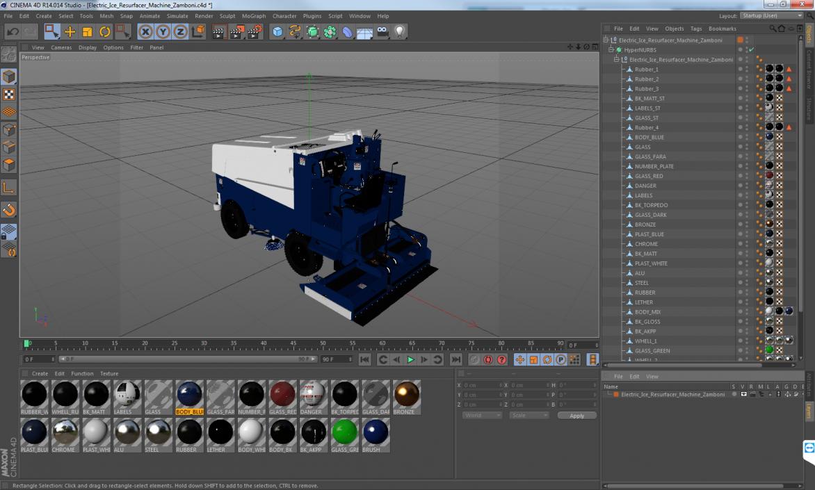 Electric Ice Resurfacer Machine Zamboni 3D model