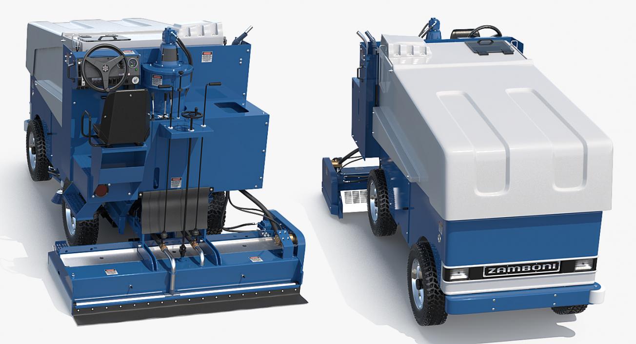 Electric Ice Resurfacer Machine Zamboni 3D model