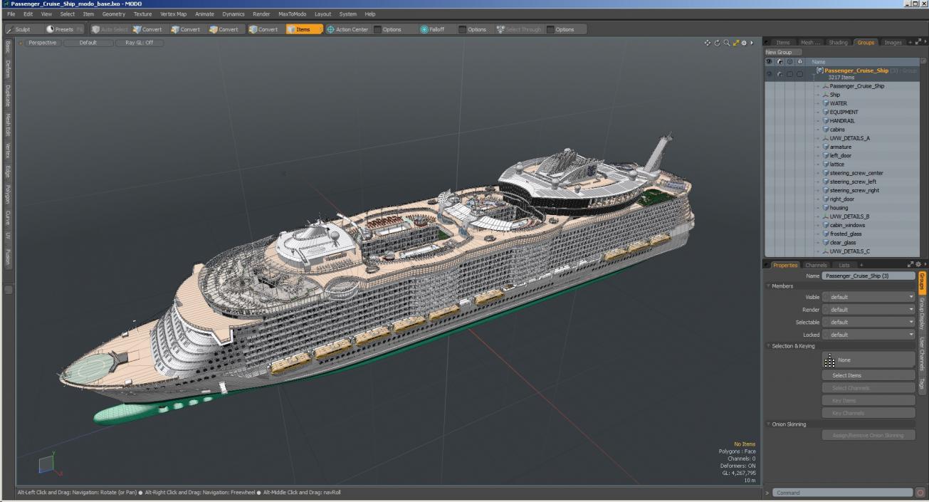 3D Passenger Cruise Ship