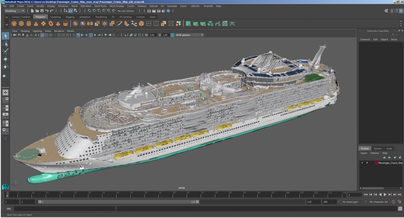 3D Passenger Cruise Ship