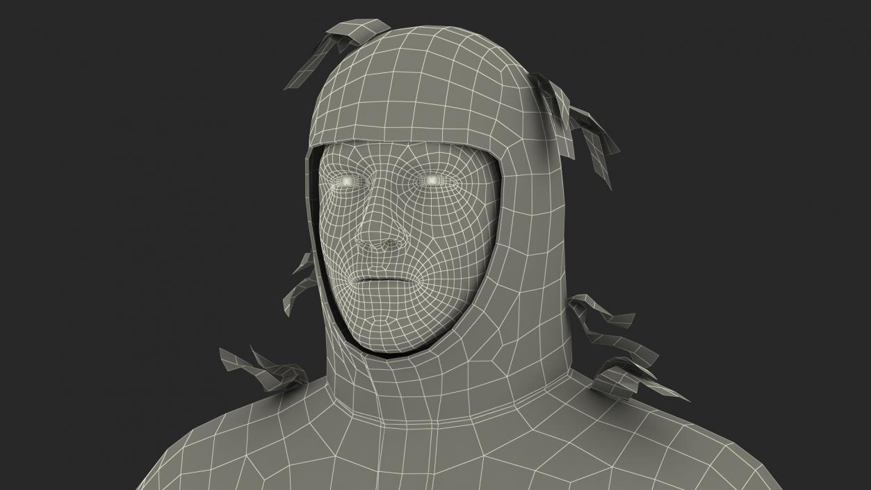 3D Sniper in Ghillie Suit Rigged for Maya model