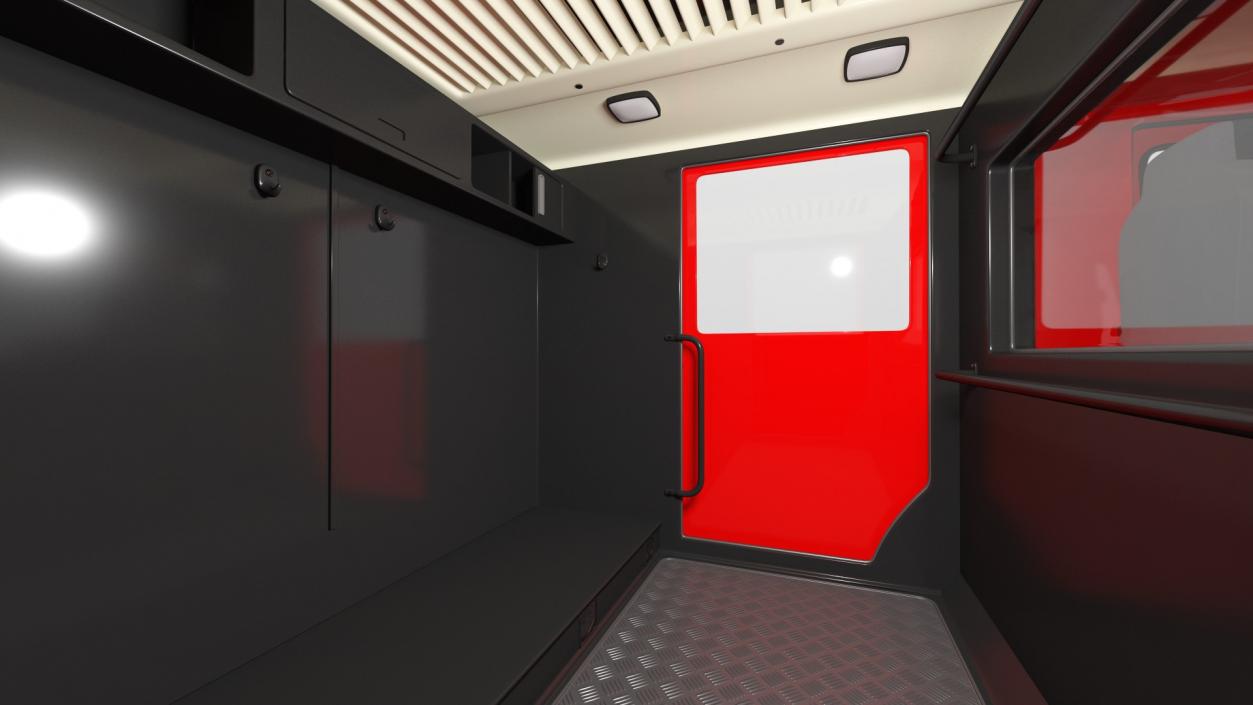 3D model Mercedes Benz Atego 1530 Firetruck Simple Interior