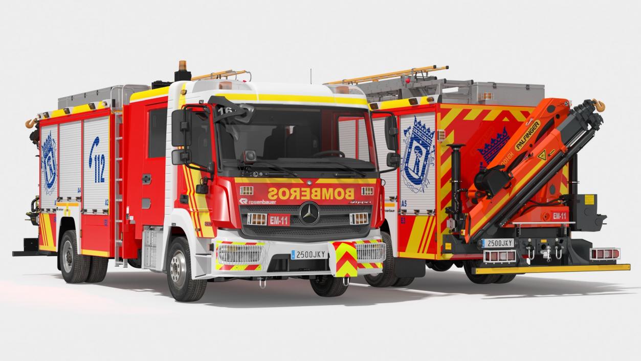 3D model Mercedes Benz Atego 1530 Firetruck Simple Interior