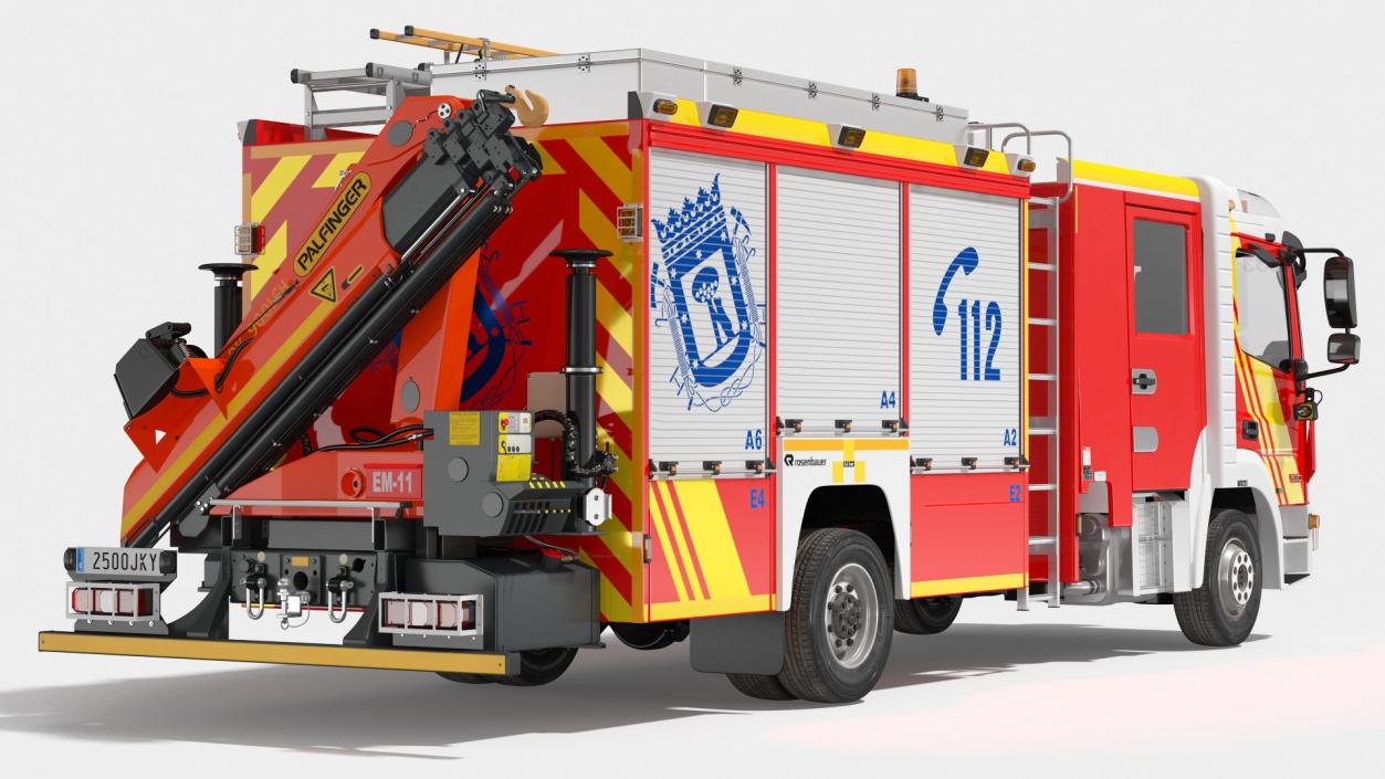 3D model Mercedes Benz Atego 1530 Firetruck Simple Interior