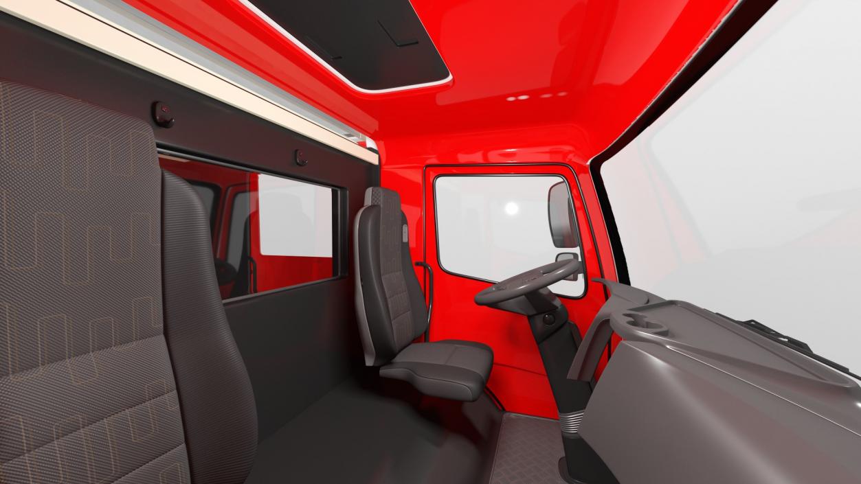 3D model Mercedes Benz Atego 1530 Firetruck Simple Interior